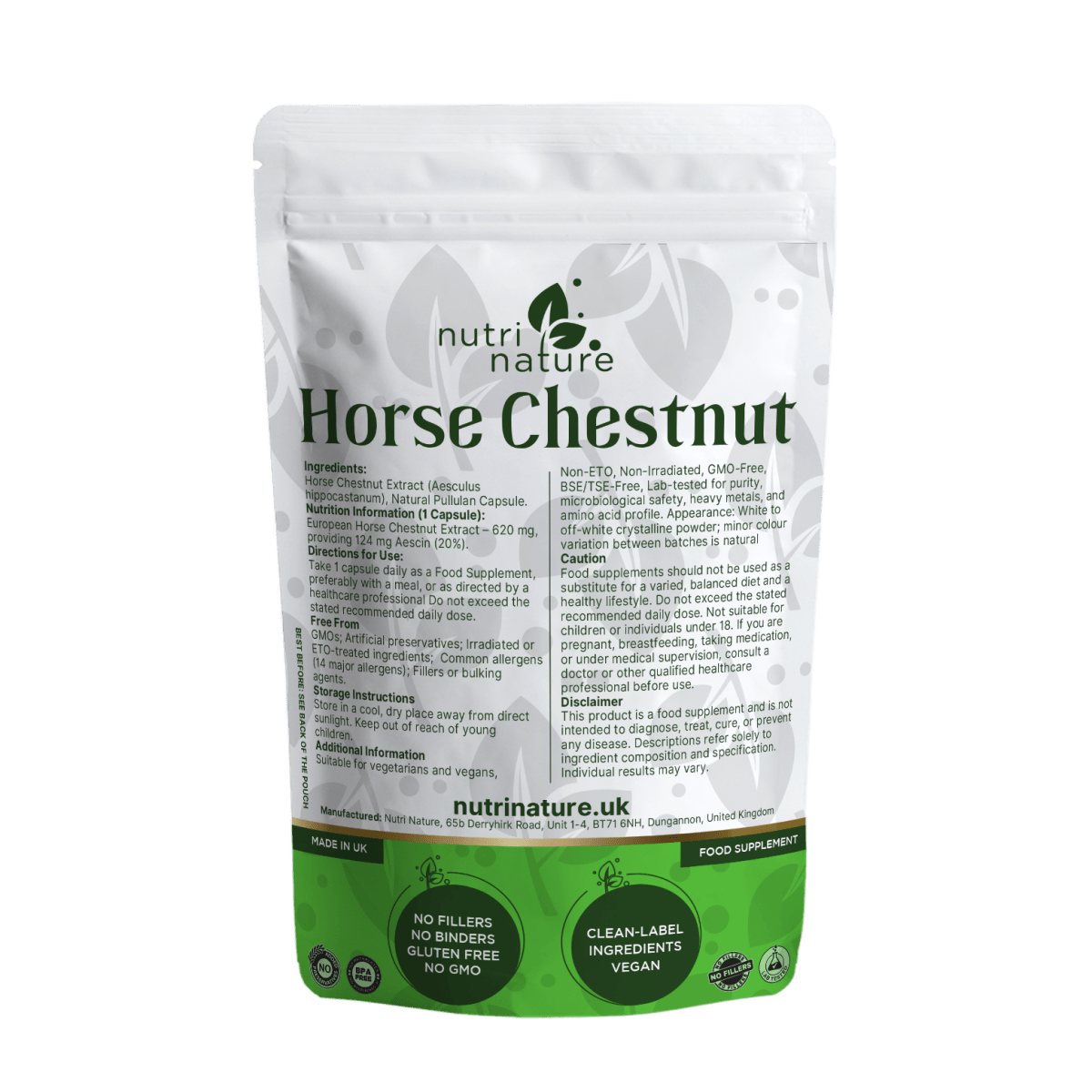 Horse Chestnut 620mg - nutrinature