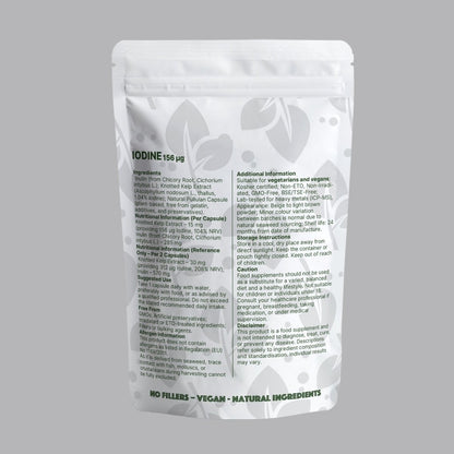 Iodine 156 µg (Knotted Kelp Seaweed) – Natural Vegan Food Supplement - nutrinature