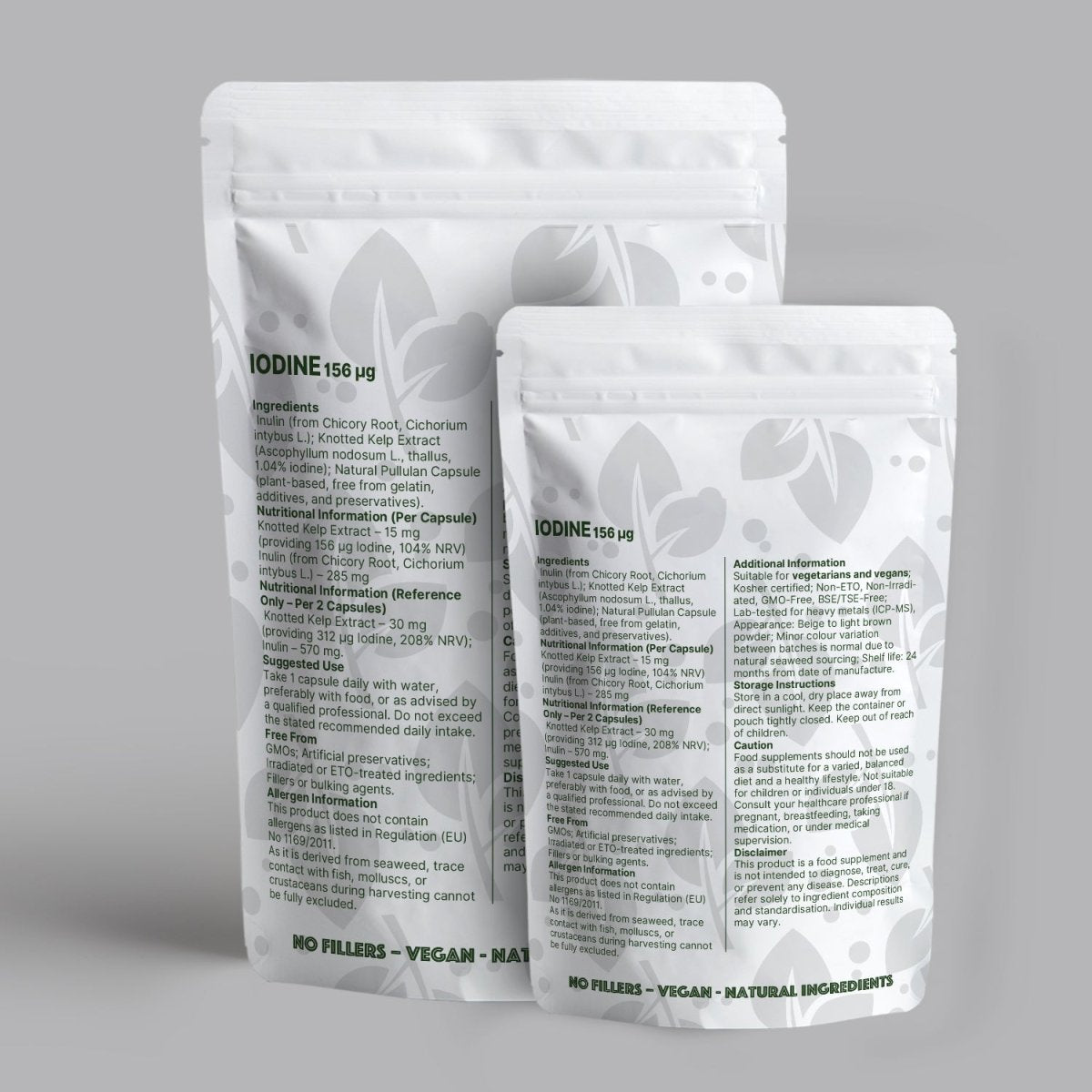 Iodine 156 µg (Knotted Kelp Seaweed) – Natural Vegan Food Supplement - nutrinature