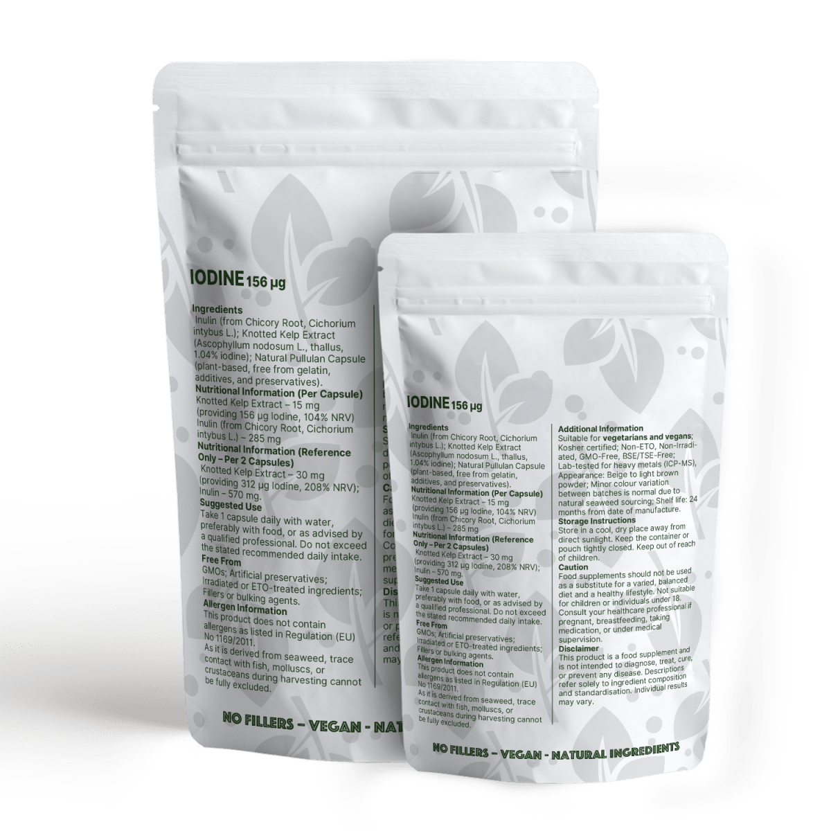 Iodine 156 µg (Knotted Kelp Seaweed) – Natural Vegan Food Supplement - nutrinature