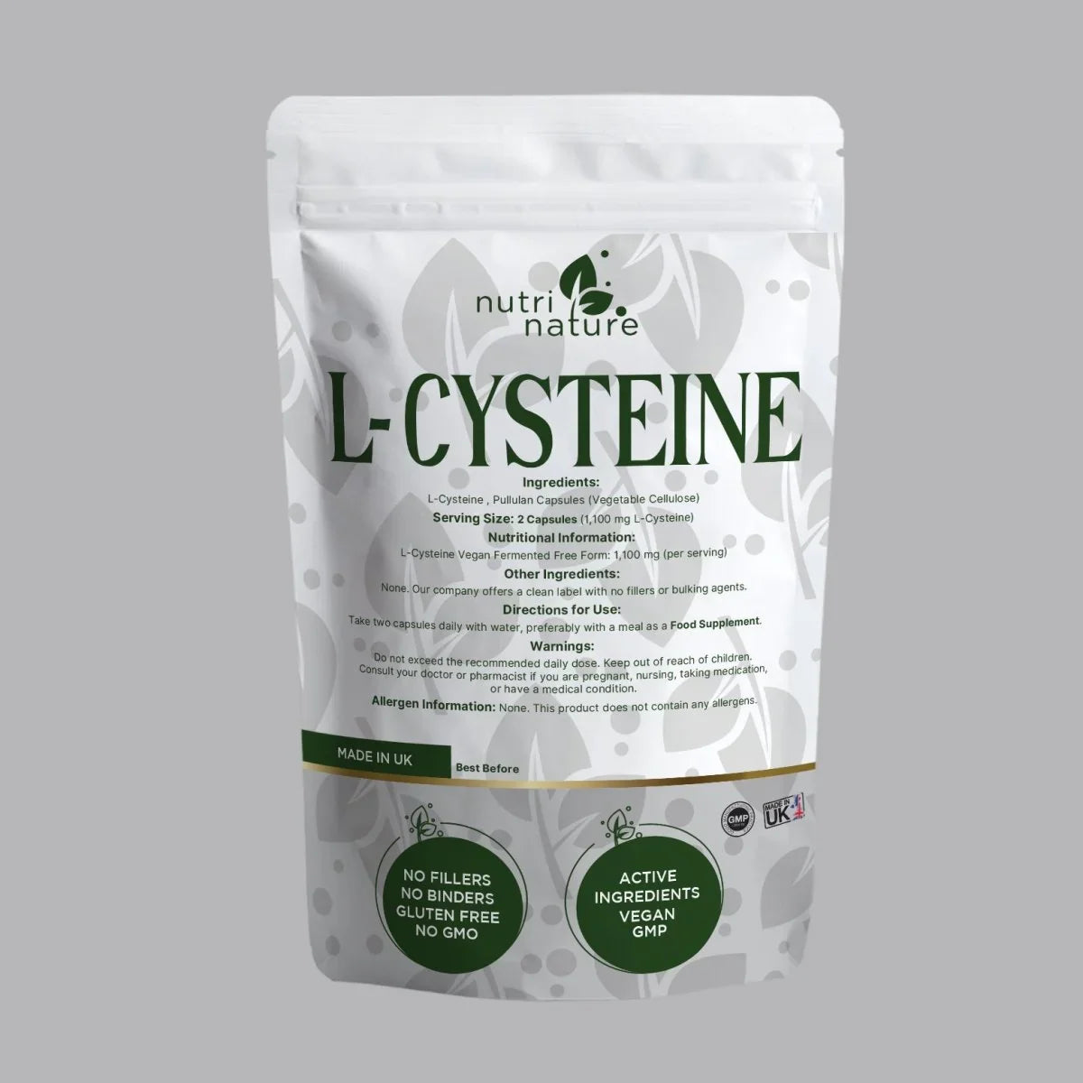 L Cysteine HCL Monohydrate Vegan - nutrinature