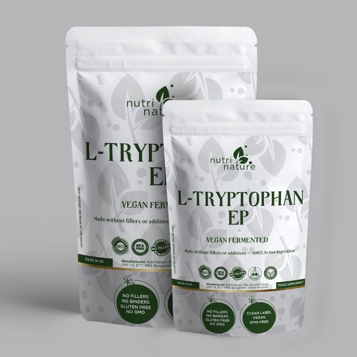 L - Tryptophan (EP, Vegan Fermented) – 400 mg - nutrinature
