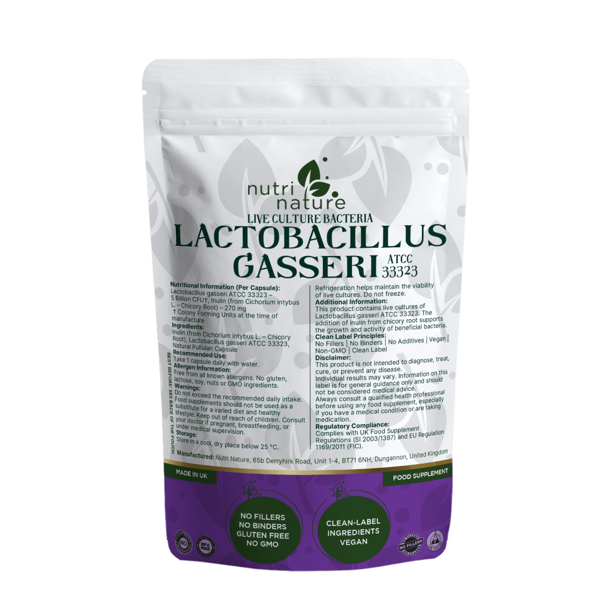 Lactobacillus Gasseri 5 Billion CFU - nutrinature