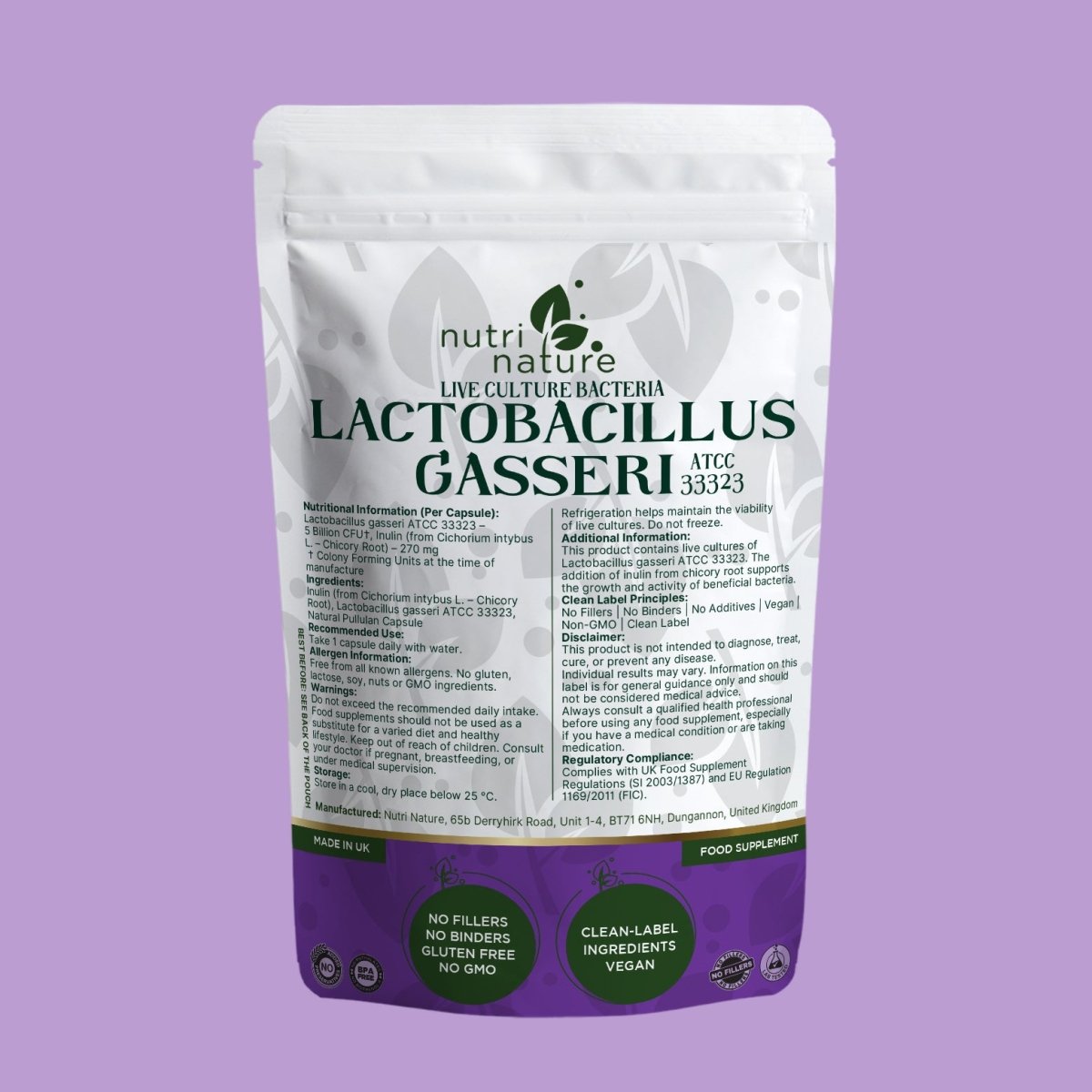 Lactobacillus Gasseri 5 Billion CFU - nutrinature
