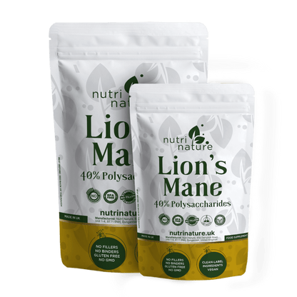 Lions Mane Mushrooms 580mg 40% polysaccharides - nutrinature