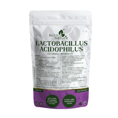 Live Culture Bacteria Lactobacillus Acidophilus 40 Billion CFU - nutrinature