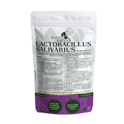 Live Cultures Lactobacillus Salivarius 20 billion CFU - nutrinature