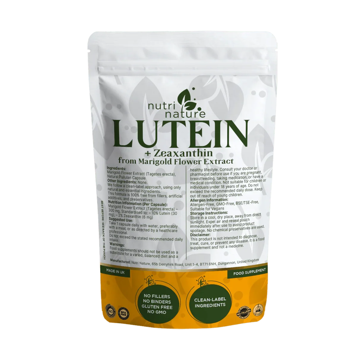 Lutein & Zeaxanthin 300mg - nutrinature
