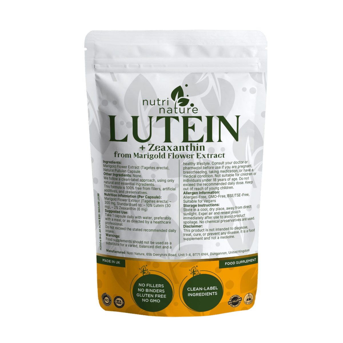 Lutein & Zeaxanthin 300mg - nutrinature