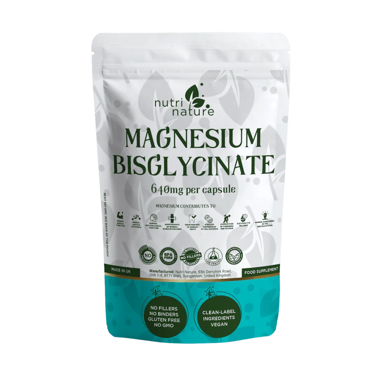 Magnesium BisGlycinate 640mg - nutrinature