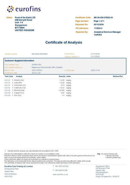 Magnesium Complex - Magnesium Taurate, Citrate, Glycinate Mega - nutrinature