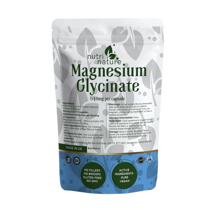 Magnesium Glycinate contains 30% elemental magnesium - nutrinature