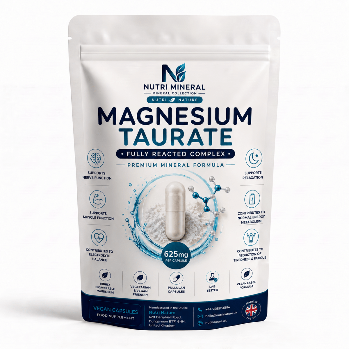 Magnesium Taurate 625mg - nutrinature