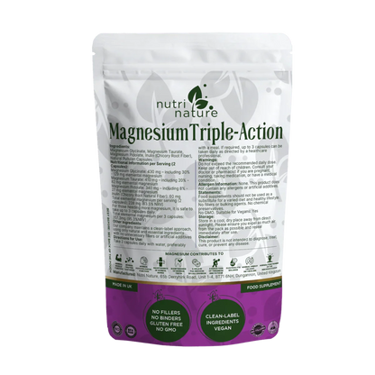 Magnesium Triple Action , Glycinate , Taurate, Magnesium Pidolate Complex - nutrinature