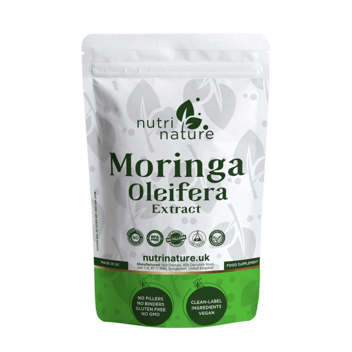 Moringa Olifera Leaf 550mg - nutrinature