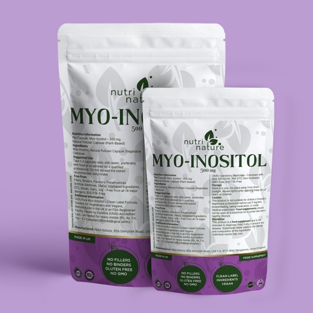 Myo - Inositol – 500 mg - nutrinature