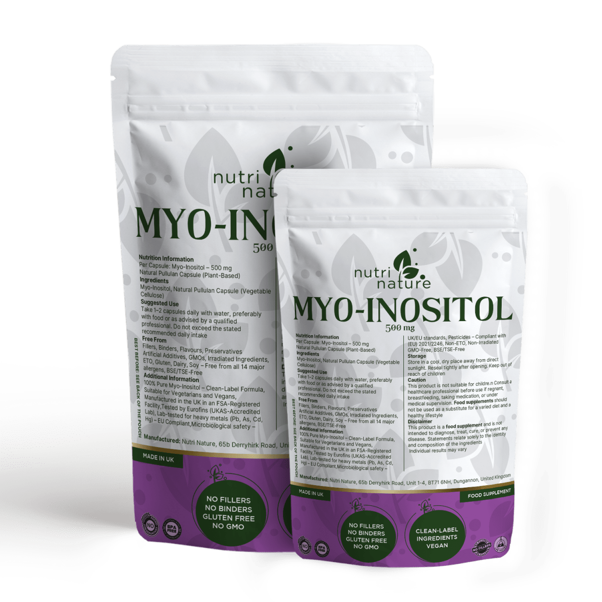 Myo - Inositol – 500 mg - nutrinature