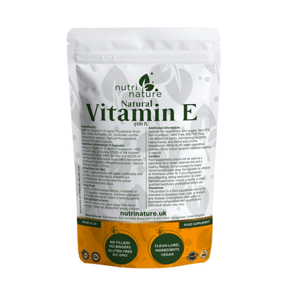 Natural Vitamin E 400IU 268 mg Vegan - nutrinature