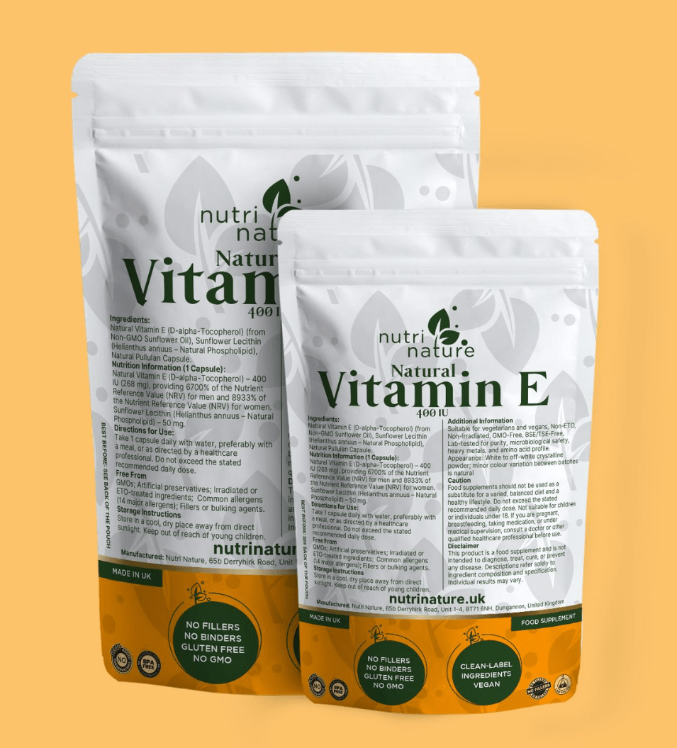 Natural Vitamin E 400IU 268 mg Vegan - nutrinature