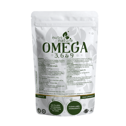 Omega 3, 6, & 9 Softgels 1000mg - nutrinature