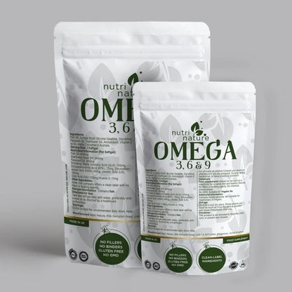 Omega 3, 6, & 9 Softgels 1000mg - nutrinature