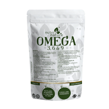 Omega 3, 6, & 9 Softgels 1000mg - nutrinature