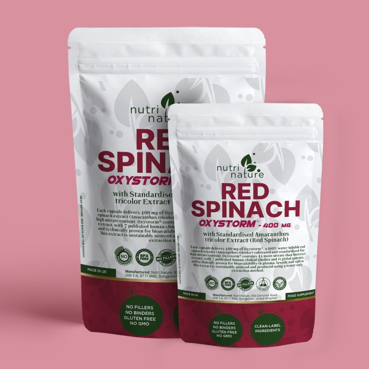 Oxystorm® Red Spinach Extract Natural Nitrate Source 10× More Than Beetroot - nutrinature
