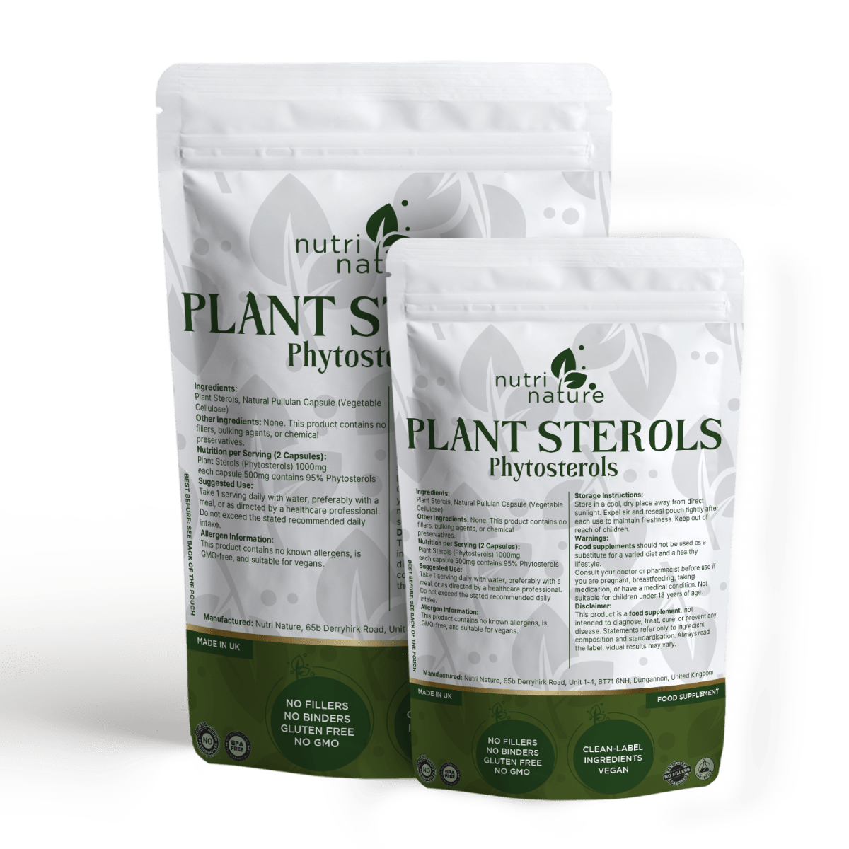 Plant Sterols Phytosterols Vegan Capsules - nutrinature