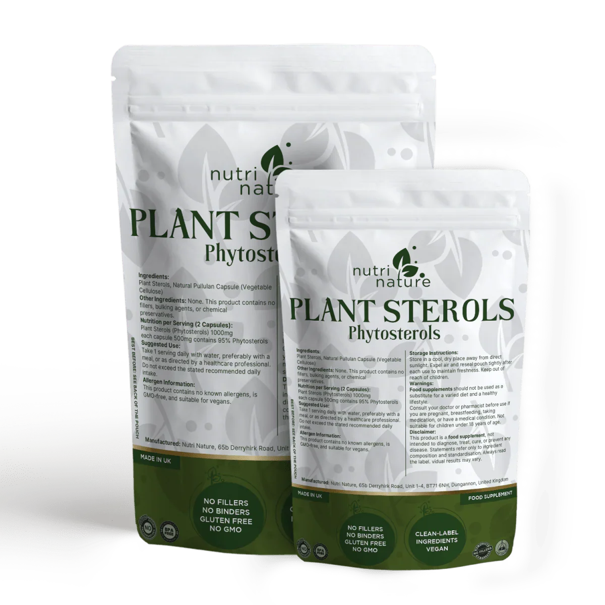 Plant Sterols Phytosterols Vegan Capsules - nutrinature