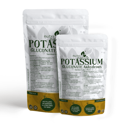 Potassium Gluconate 250g – Natural Vegan Supplement - nutrinature