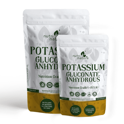 Potassium Gluconate 250g – Natural Vegan Supplement - nutrinature
