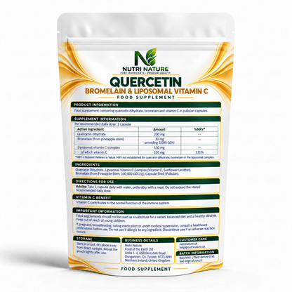 Quercetin + Bromelain + Liposomal Vitamin C - nutrinature