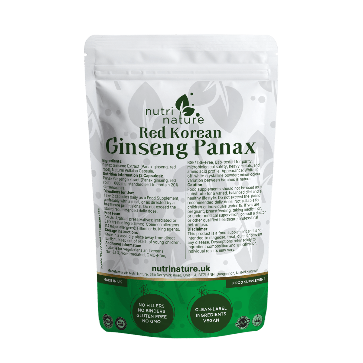 Red Korean Ginseng Panax - nutrinature