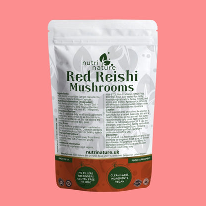Red Reishi Mushrooms 580mg - nutrinature
