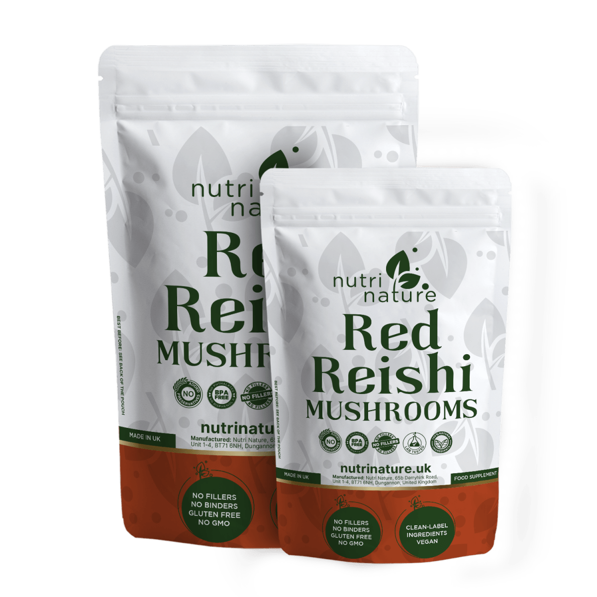 Red Reishi Mushrooms 580mg - nutrinature
