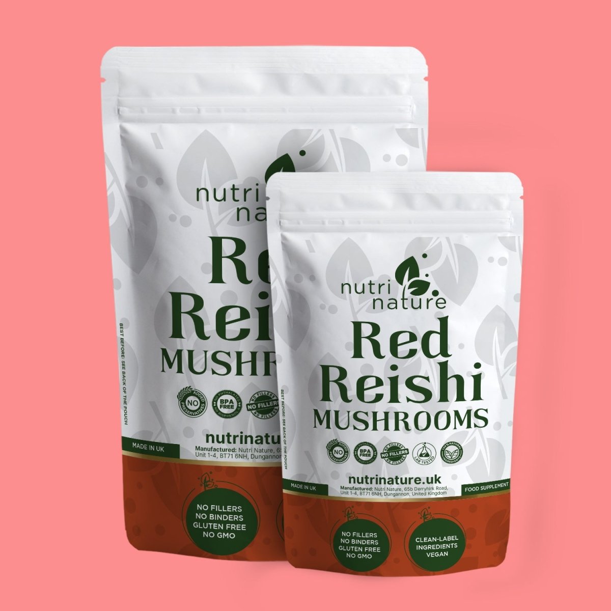 Red Reishi Mushrooms 580mg - nutrinature
