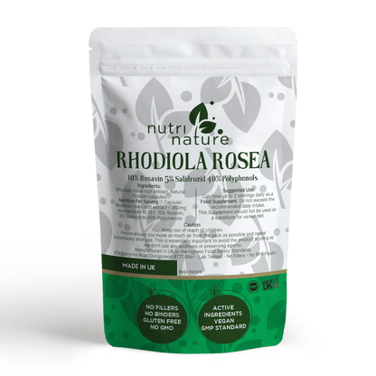Rhodiola Rosea Extract – 360mg (10% Rosavins, 5% Salidroside, 40% Polyphenols) - nutrinature
