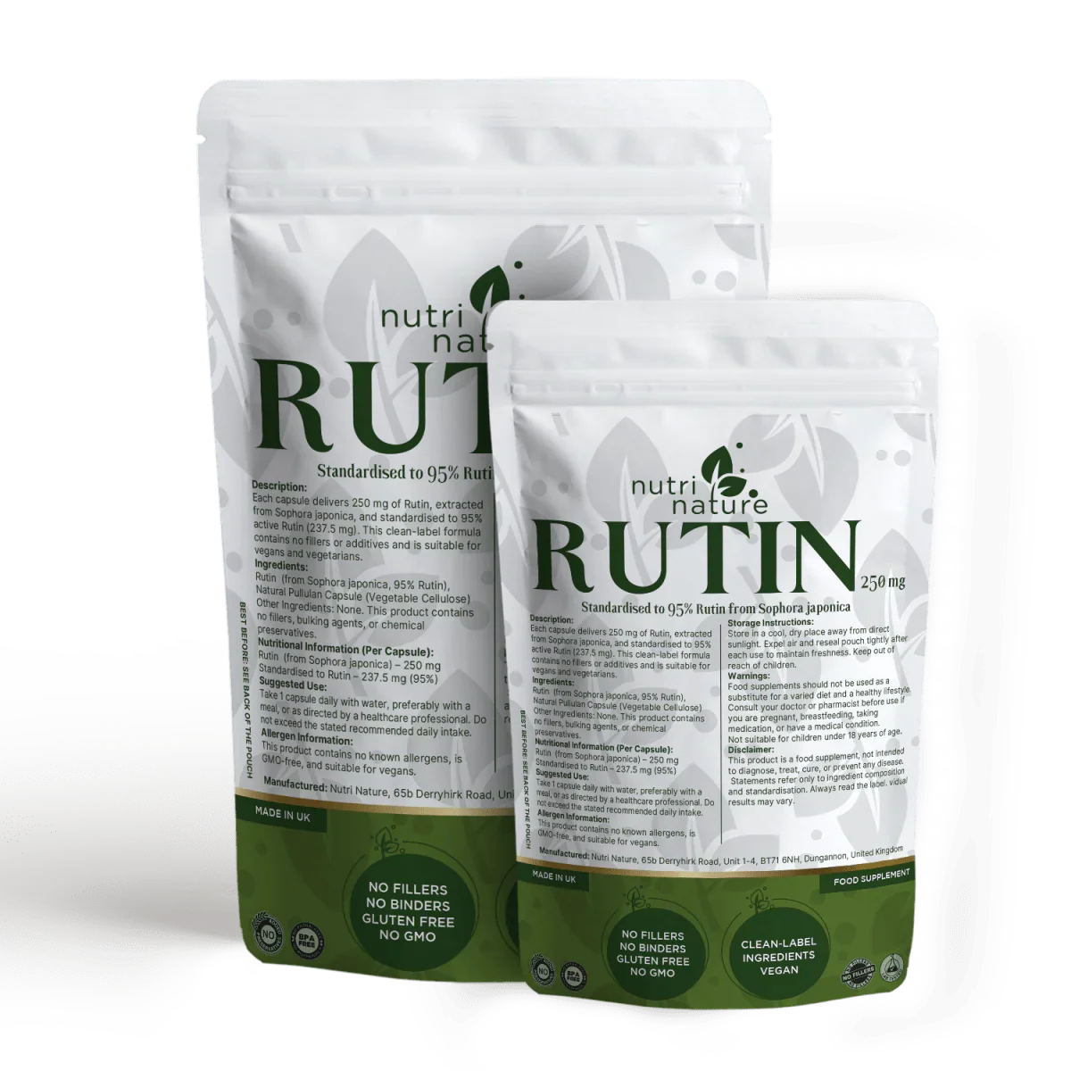 Rutin 250mg – from Sophora japonica - nutrinature