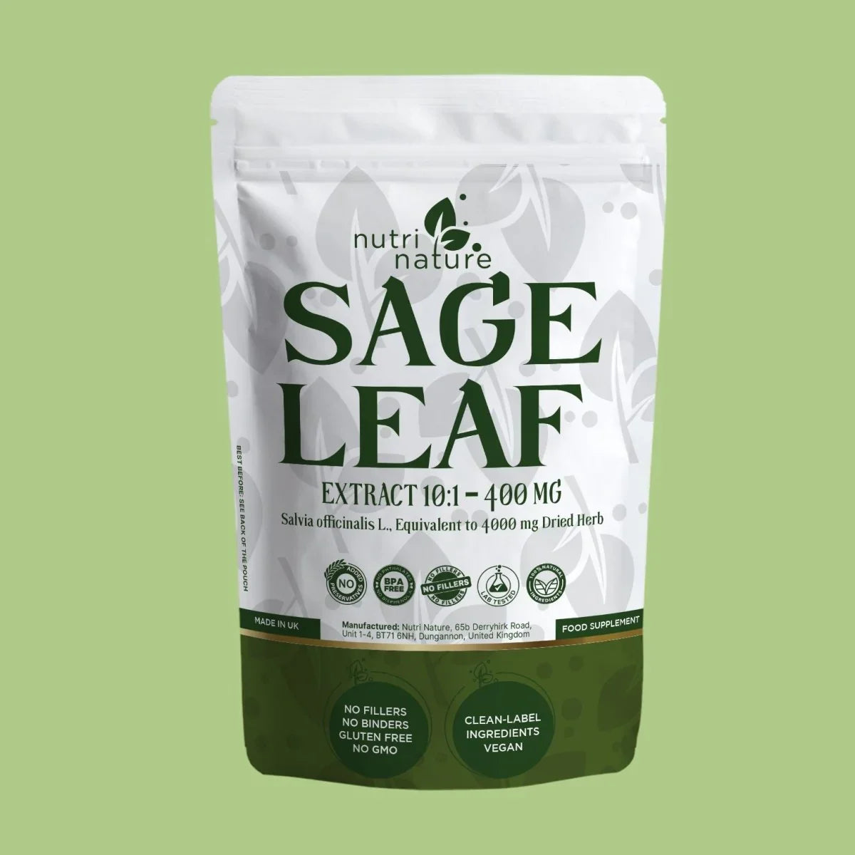 Sage Leaf Extract 10:1 – 400 mg - nutrinature