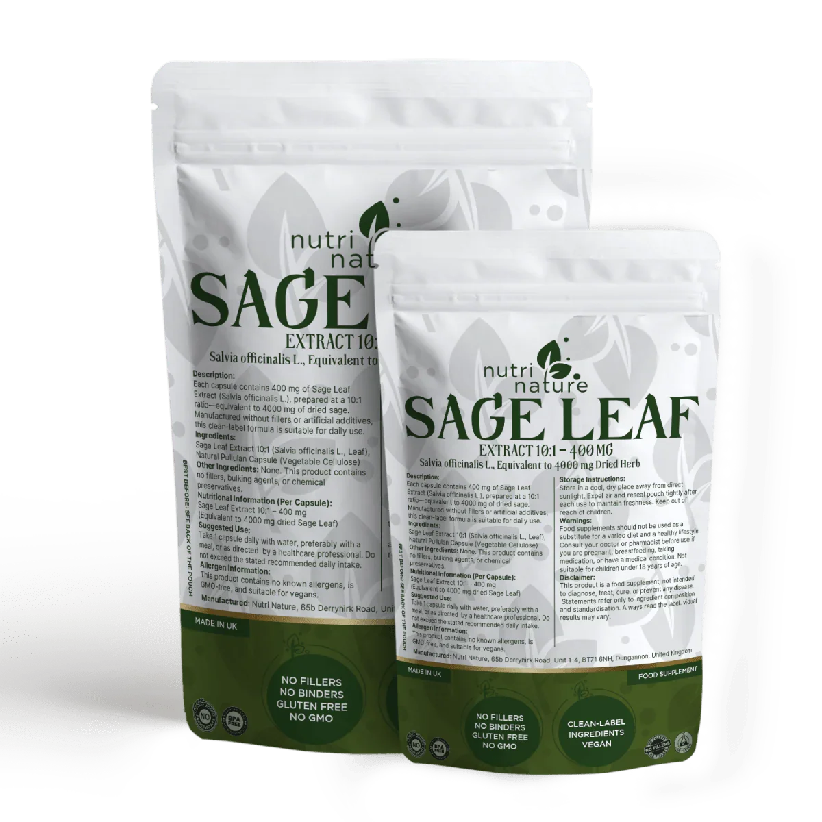 Sage Leaf Extract 10:1 – 400 mg - nutrinature