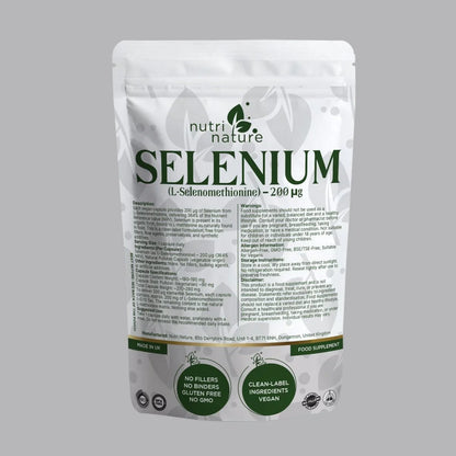 Selenium 200 µg – L-Selenomethionine – Clean Label – Vegan Capsules - nutrinature