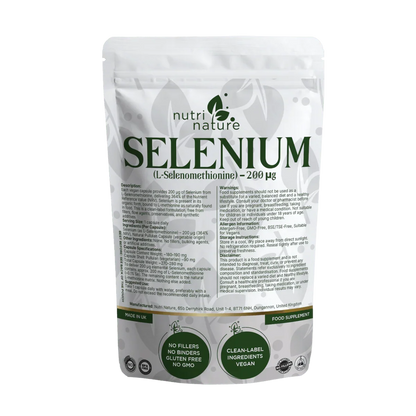 Selenium 200 µg – L-Selenomethionine – Clean Label – Vegan Capsules - nutrinature