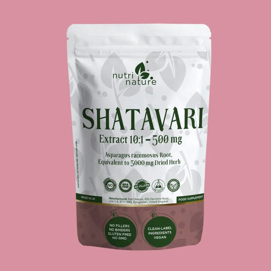 Shatavari Root Capsules 500mg – Traditional Botanical – Clean Label Vegan Capsules - nutrinature
