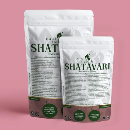 Shatavari Root Capsules 500mg – Traditional Botanical – Clean Label Vegan Capsules - nutrinature