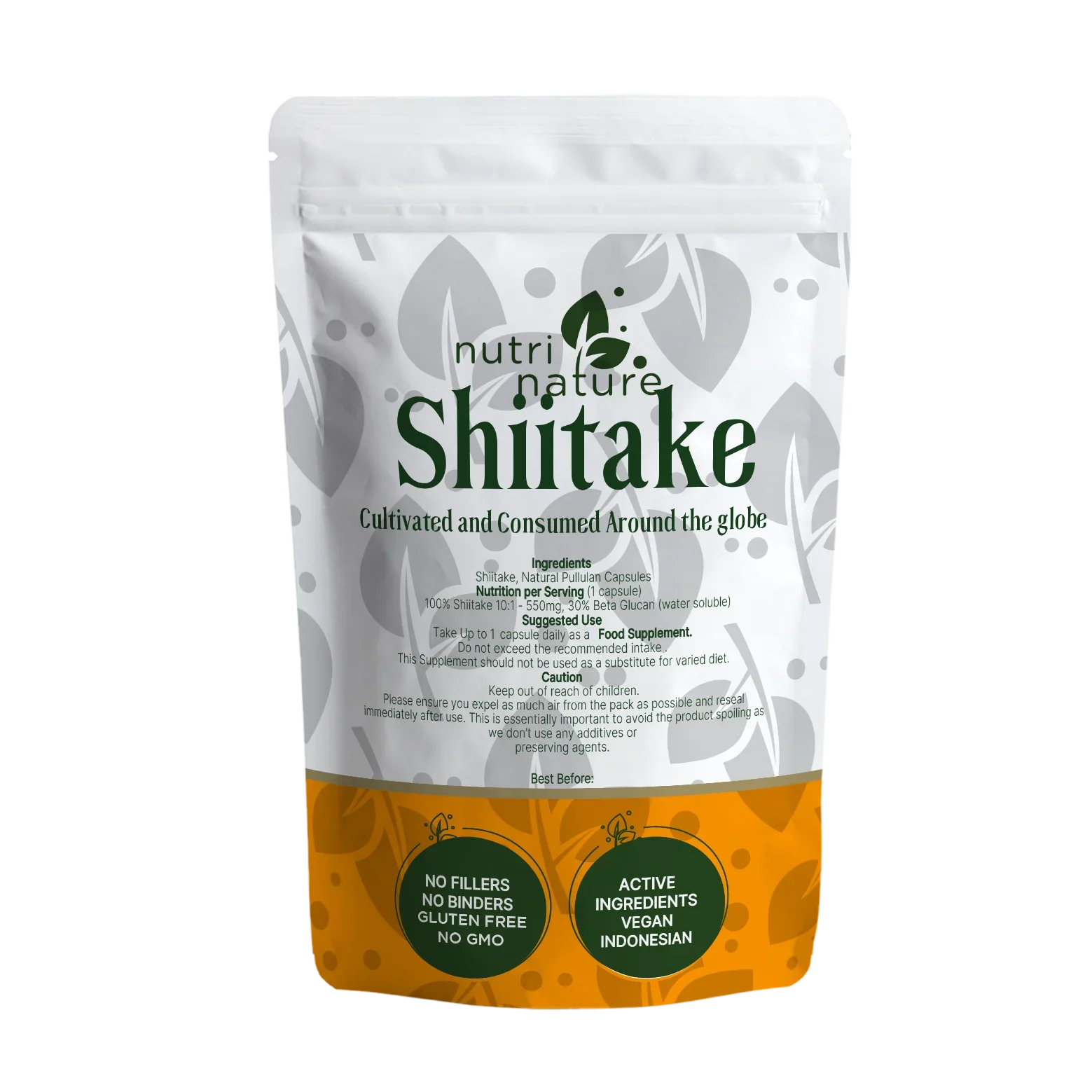 Shiitake 20:1 550mg 30% Beta D Glucan - nutrinature