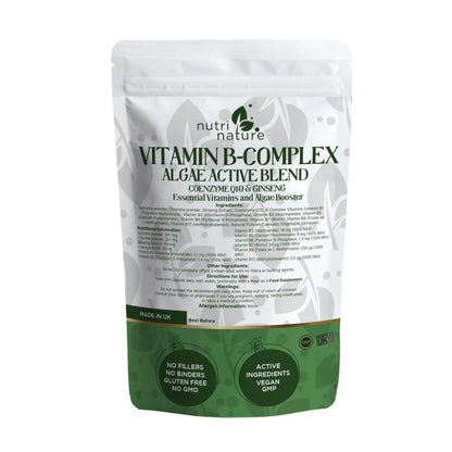 Vitamin B Complex, Q10, Spirulina Chlorella, Ginseng Complex - nutrinature