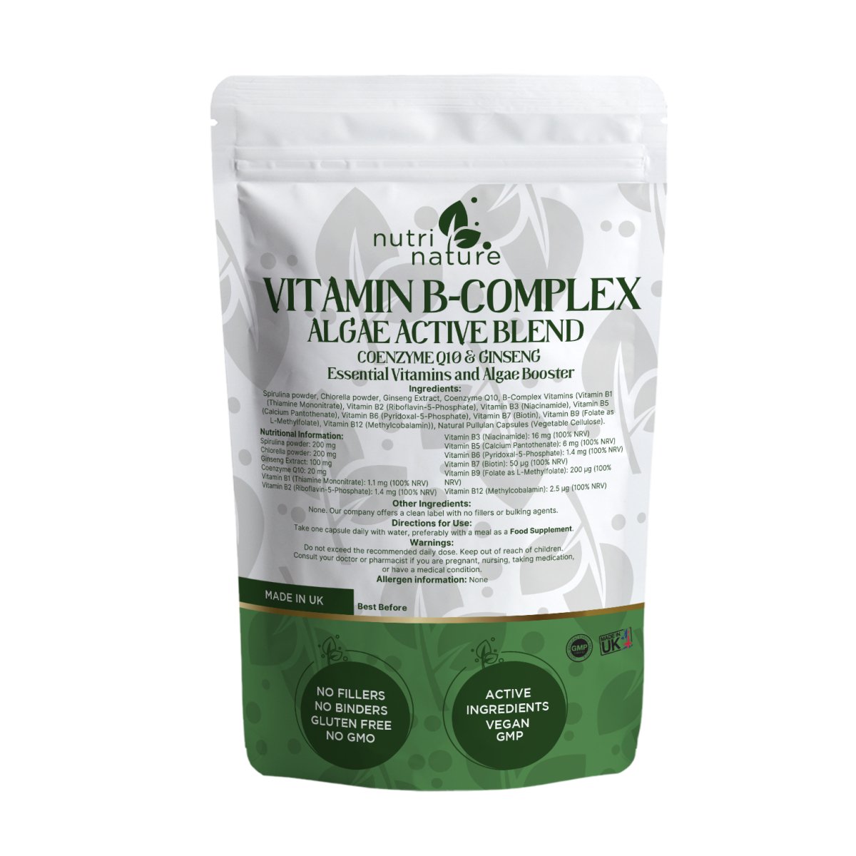 Vitamin B Complex Vital Algae - nutrinature