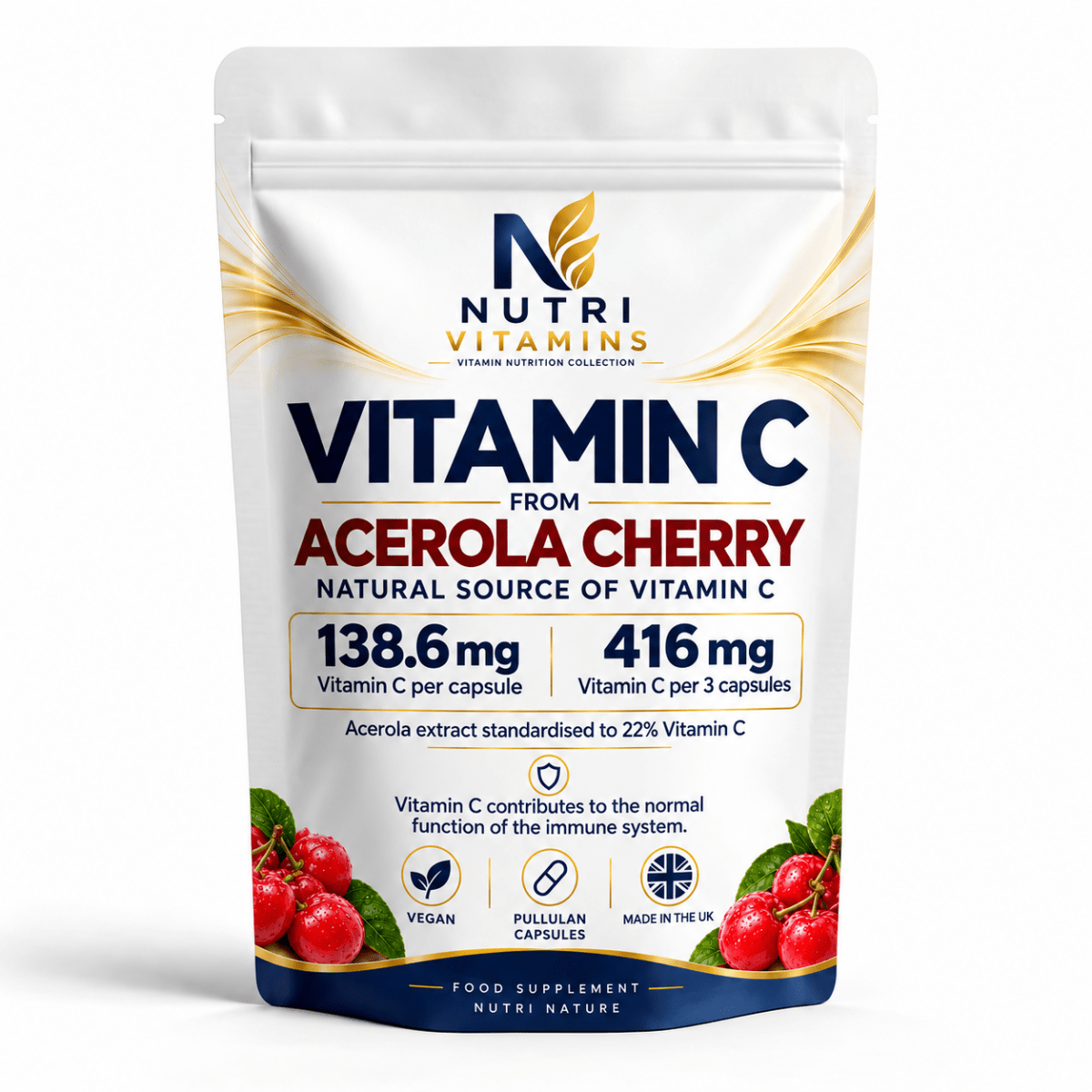Vitamin C from Acerola Cherry Extract 22% - nutrinature