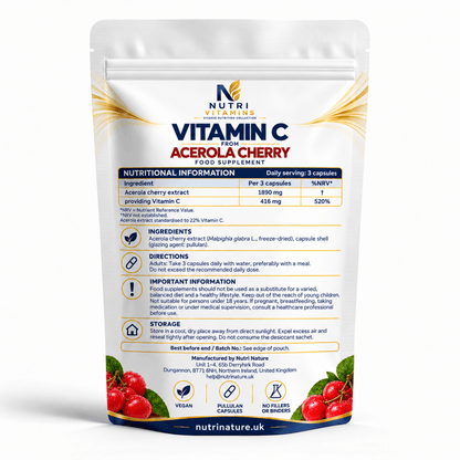 Vitamin C from Acerola Cherry Extract 22% - nutrinature