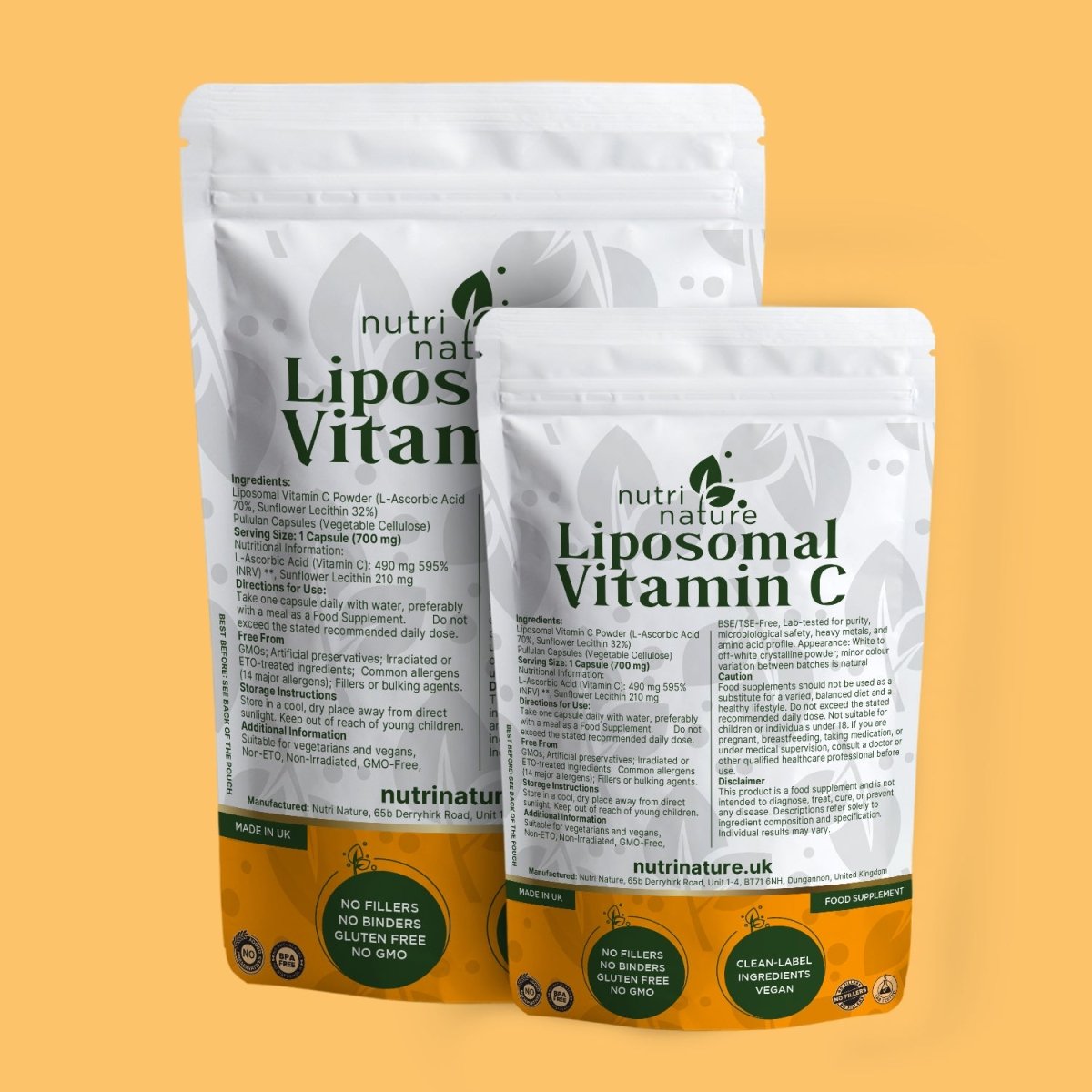 Vitamin C Liposomal - blended with sunflower lecithin - nutrinature
